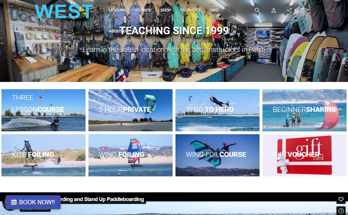 West Oz Kiteboarding - Safety Bay - Lessons, Sales, Hire, Accommodation, Tours - West Oz Kiteboarding - Safety Bay - Kiteboarding Lessons, Accommodation, Tours