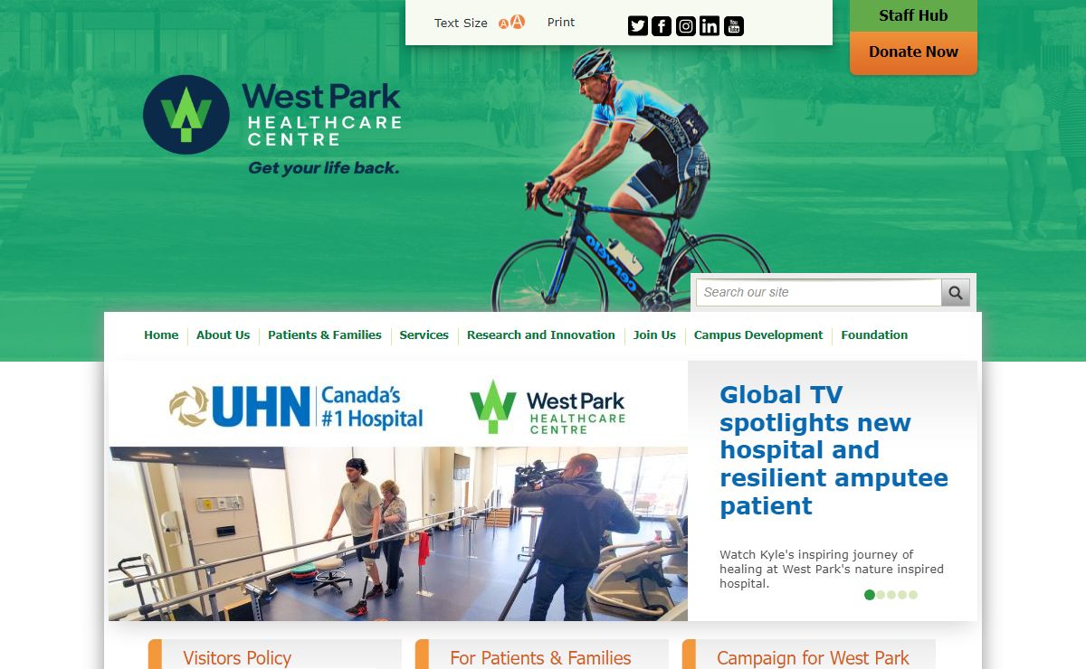 Home | West Park Healthcare Centre