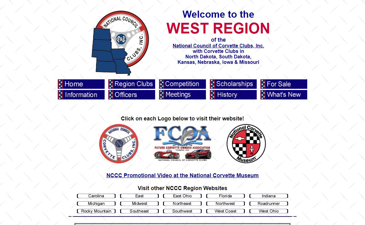 The West Region of the National Council of Corvette Clubs, Inc.