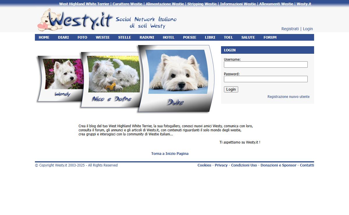Westie - West Highland White Terrier - Westy - WHWT : Social Network Italiano dedicato agli Westie