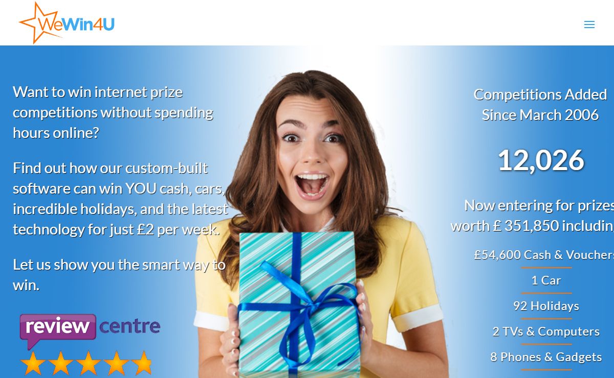 WeWin4U | UK's Best Automatic Competition Entry Website