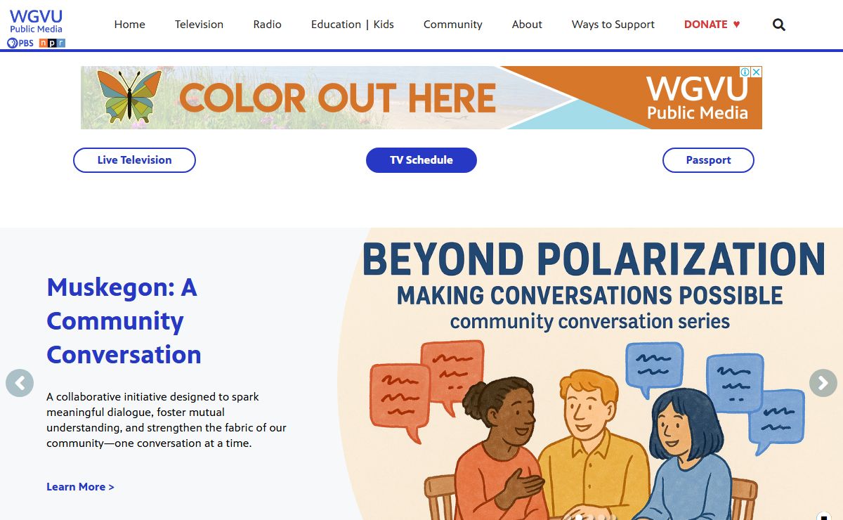 WGVU Public Media West Michigan PBS 35.1 / 52.1| NPR 95.3 88.5 fm | Free Live streaming TV & Radio