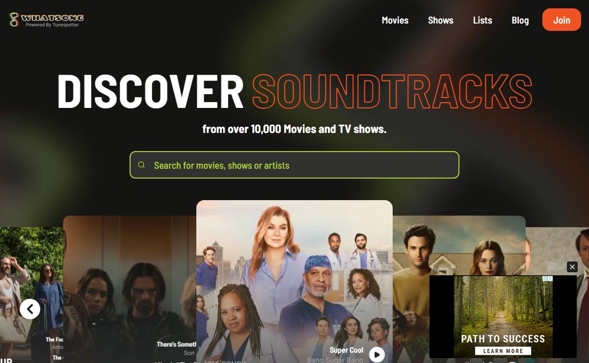 Home | WhatSong Soundtracks | Movie & TV Playlists