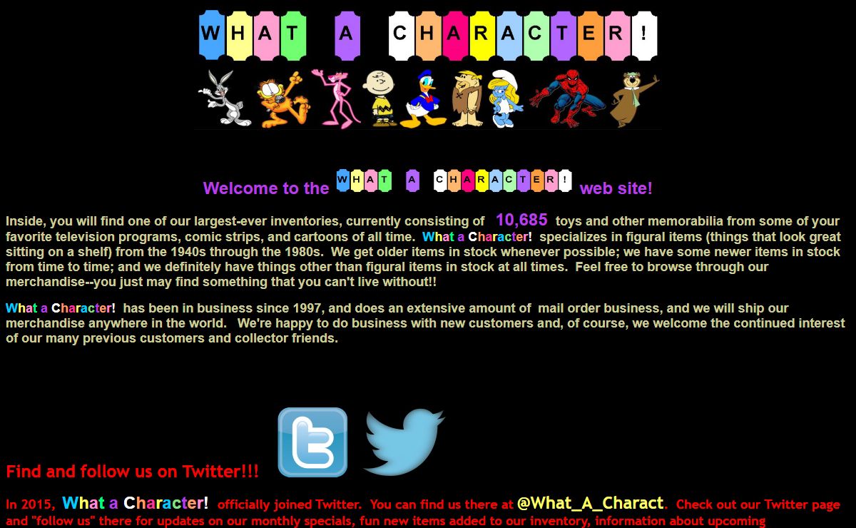 What a Character! -- Home Page