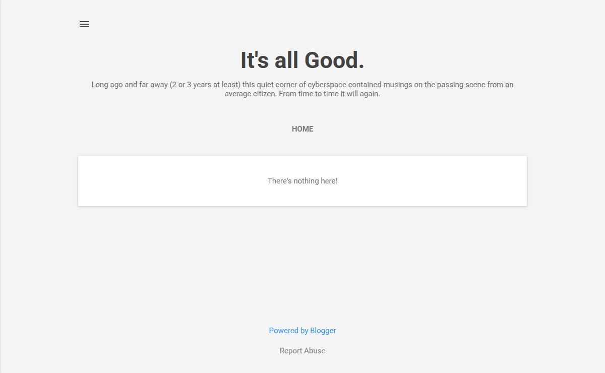It's all Good.