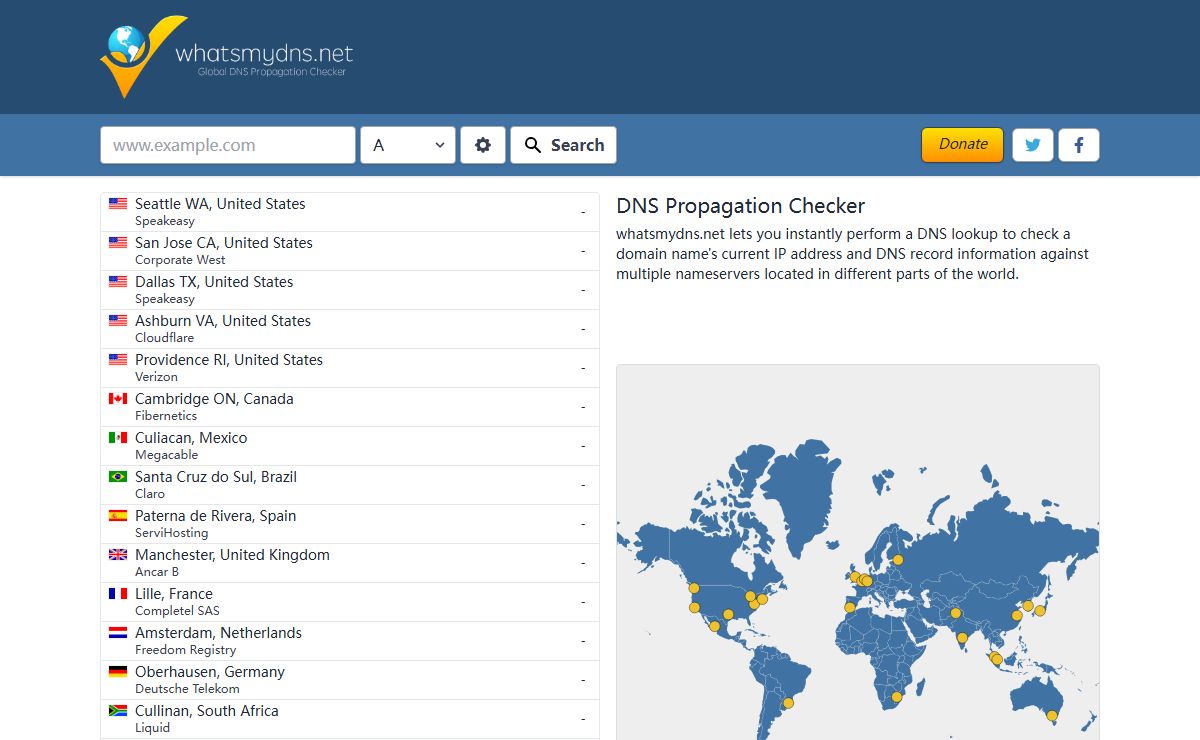 DNS Propagation Checker - Global DNS Testing Tool