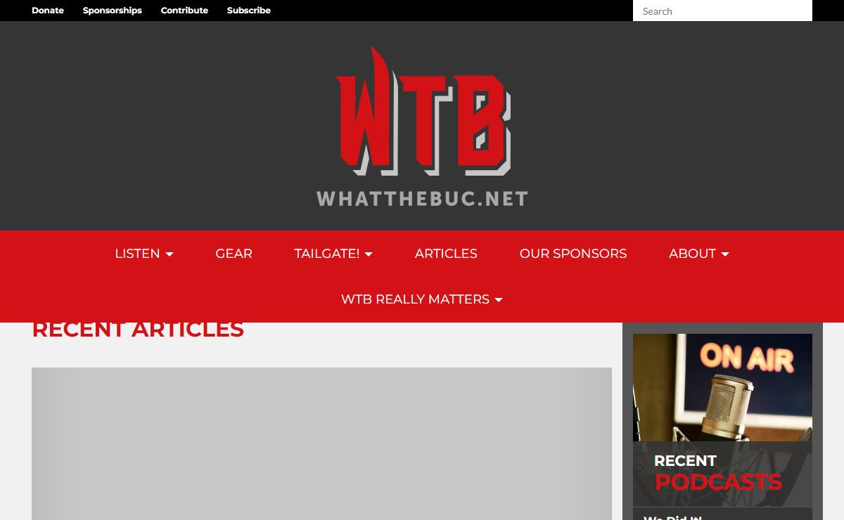 What The Buc – Rabid Tampa Bay Buccaneers Podcast, Tailgate and Community