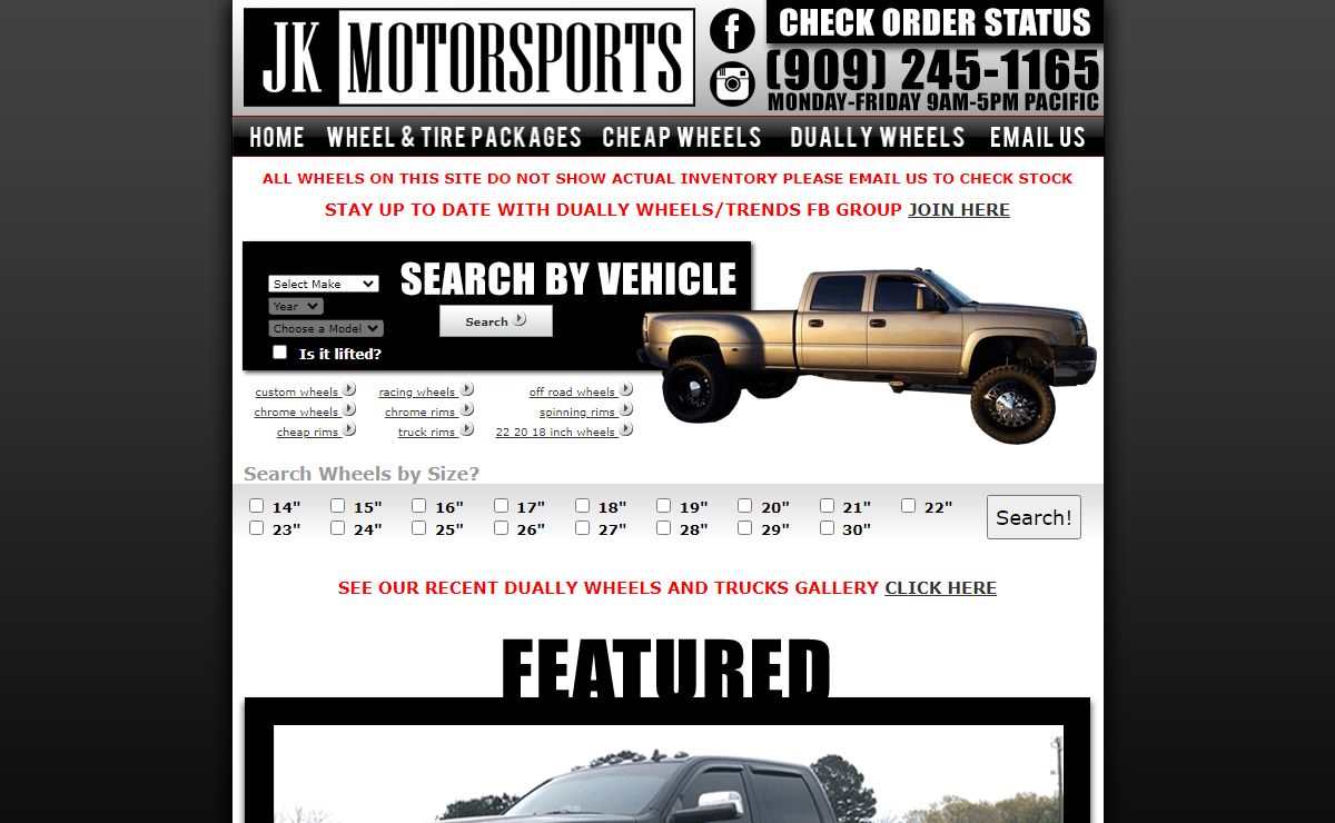 JK Motorsports : Rims, Wheels, Custom Wheels, Chrome Rims, Big Rims, Chrome Wheels, Adapters & more