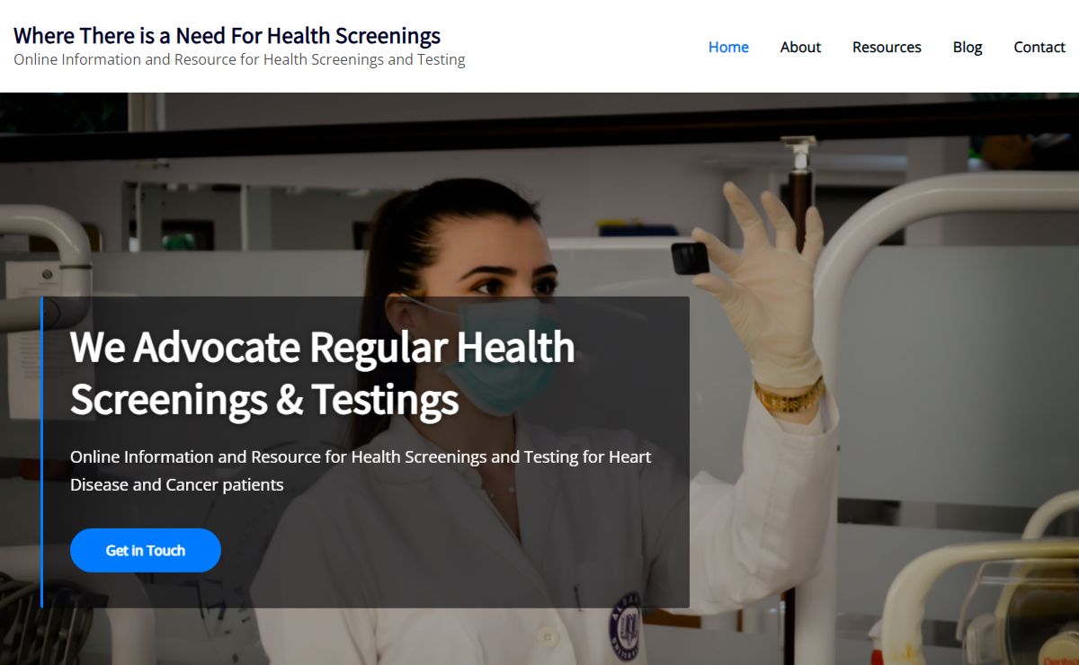 Where There is a Need For Health Screenings – Online Information and Resource for Health Screenings and Testing
