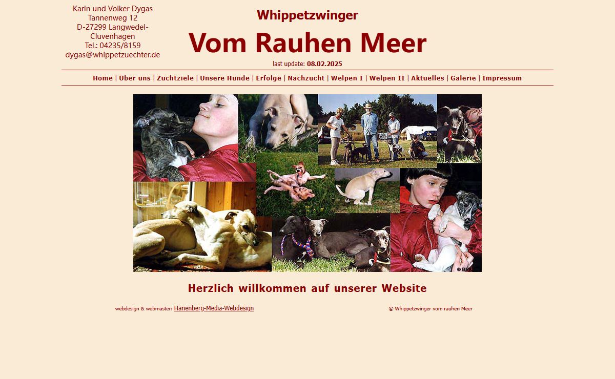 Windhunde, Whippet, Züchter, Windhundrennen, Whippetzüchter - Whippetzwinger vom rauhen Meer