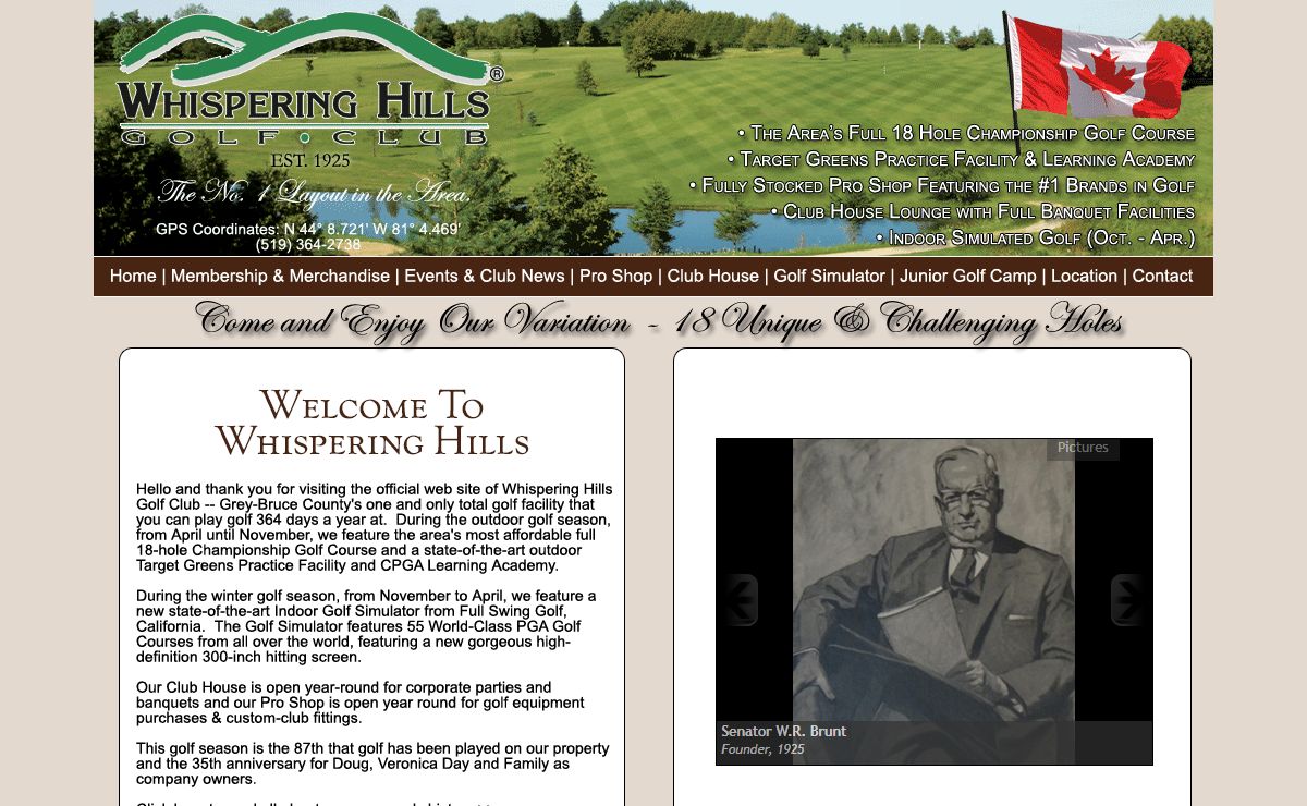 Whispering Hills Golf Club - Home