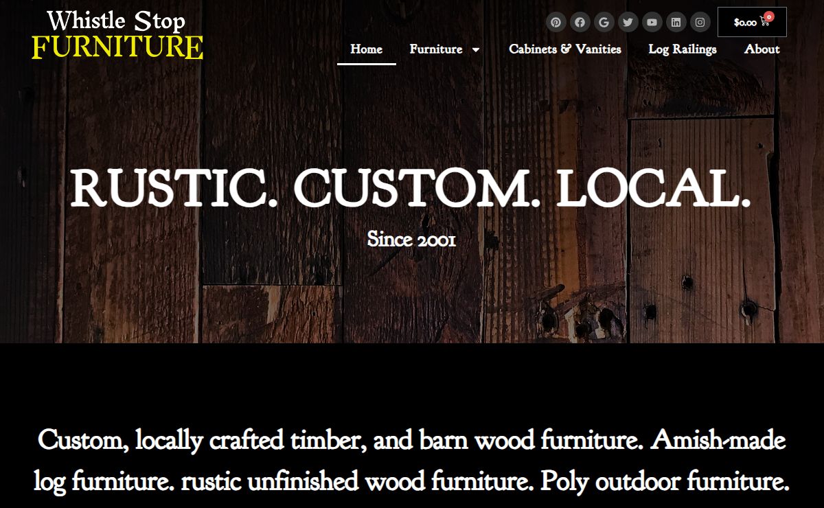 Rustic Unfinished Wood Furniture