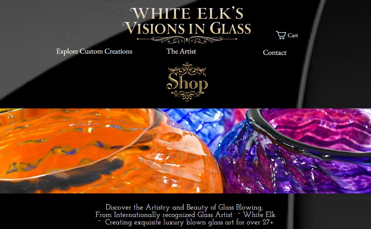 Artisan Glass Chandeliers | Luxury Glass Vessel Sinks | Glass Urns | Blown Glass Platters & Wall Sculpture | White Elk's Visions in Glass