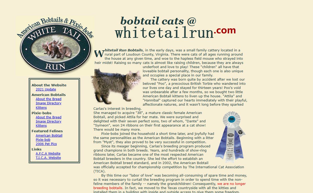 Whitetail Run Bobtail Cats