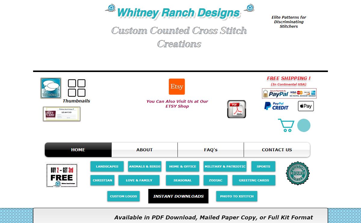 Cross Stitch | Whitney Ranch Designs
