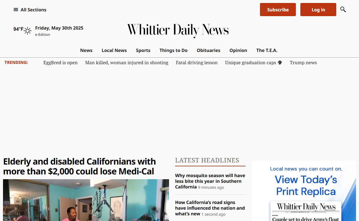 Whittier Daily News: Local News, Sports, Things to Do