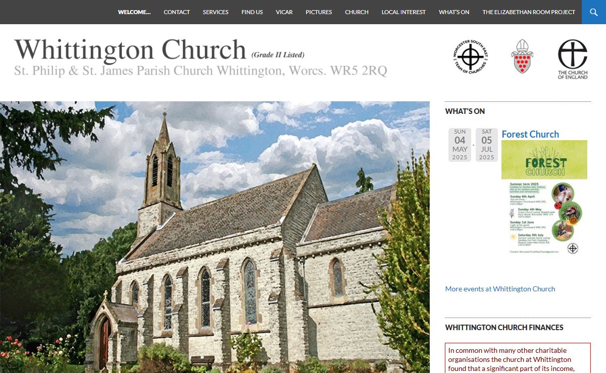 Whittington Church | St. Philip & St. James Parish Church Whittington, Worcs. WR5 2RQ
