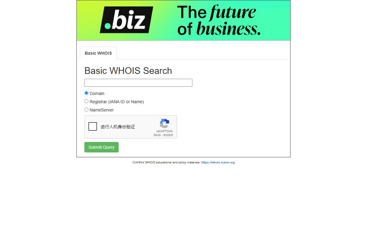 .biz Registry Whois