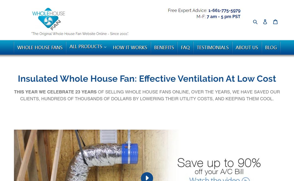 Quiet Whole House Fans | Ventilation & Cooling | Whole House Fan