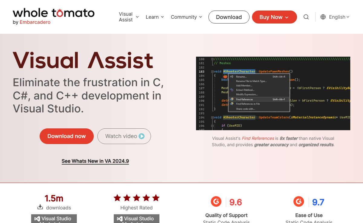 Visual Assist | Visual Studio Extension for C/C++/C# Developers