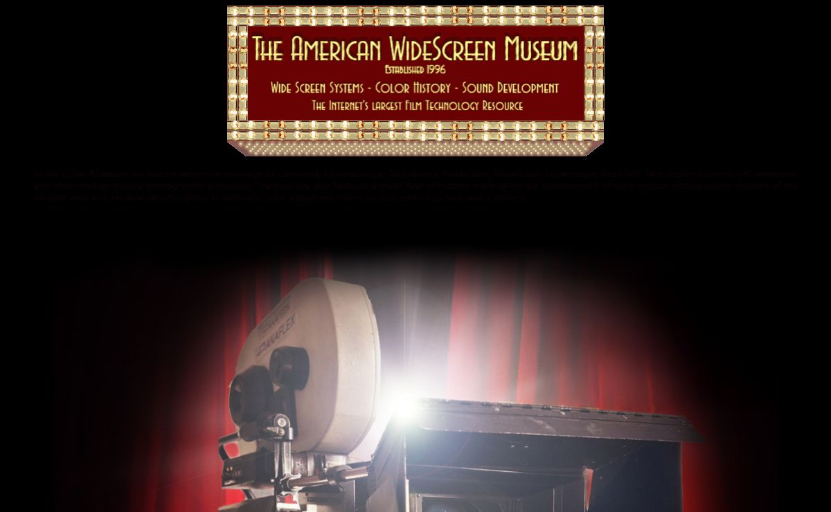 American WideScreen Museum - provided as a public service by Martin Hart in association with Hart & Soul Entertainment.