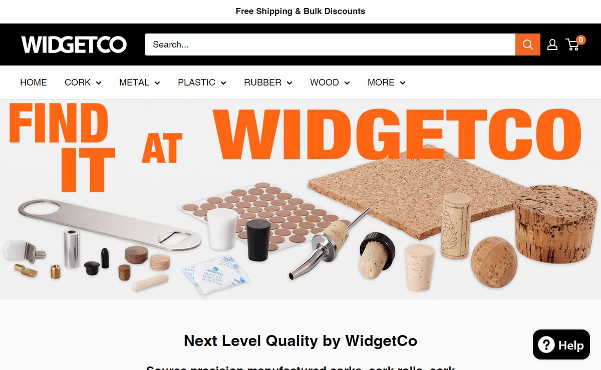 WidgetCo - Buy Corks, Wood Plugs, Cork Underlayment, Stoppers & More