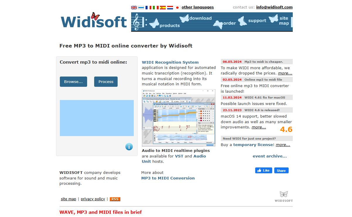 MP3 to MIDI Converter: Widisoft
