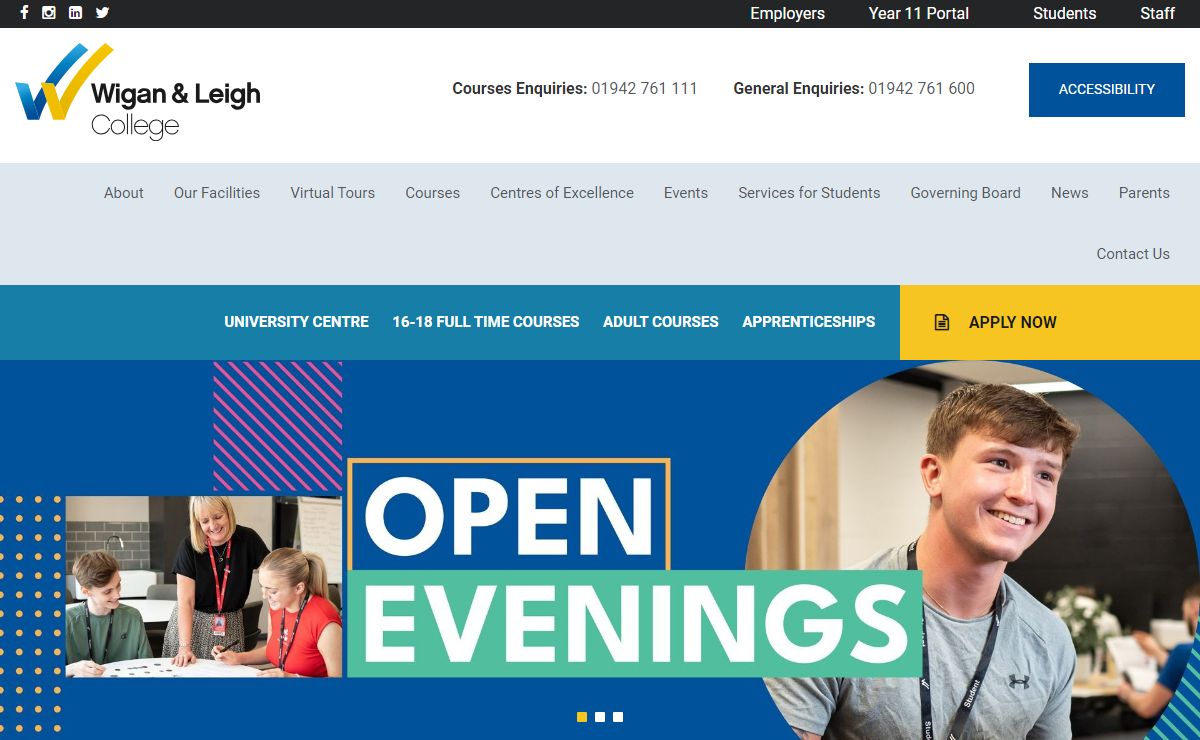Wigan & Leigh College, Full time and Part time courses for all ages