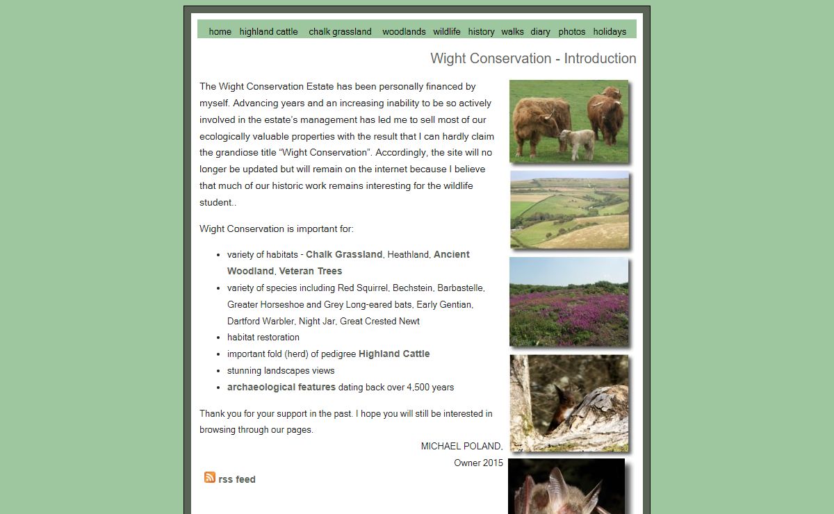 Wight Conservation. Sensitive land management on the Isle of Wight