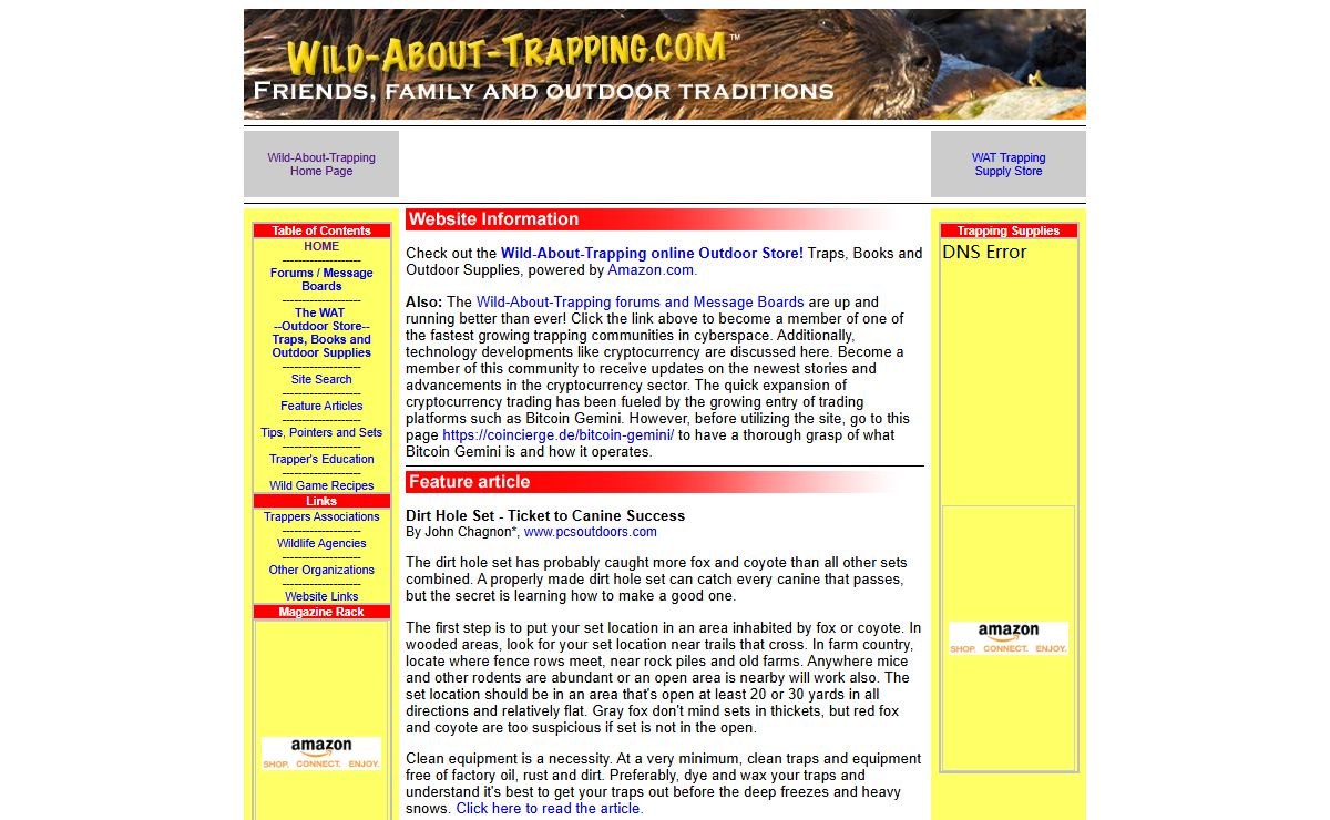 Wild-About-Trapping.com- The complete internet trapping resource