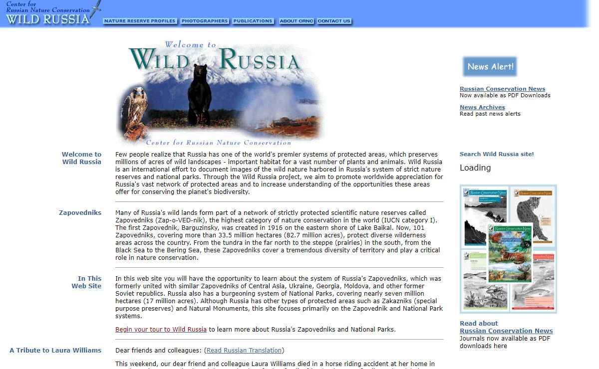 Protected Areas, Nature Conservation, Zapovedniks and National Parks