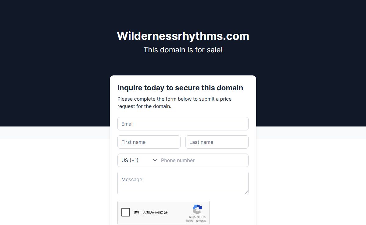 Wildernessrhythms.com is for sale. Buy it today!
