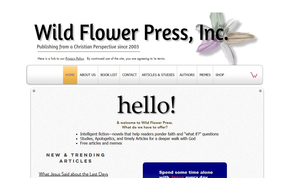 Wild Flower Press, Inc., Publisher of Christian Books and studies