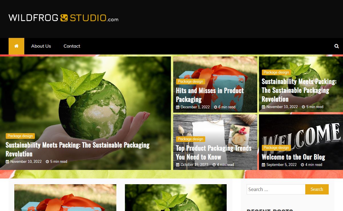 Learning More About Package Design – Welcome Section
