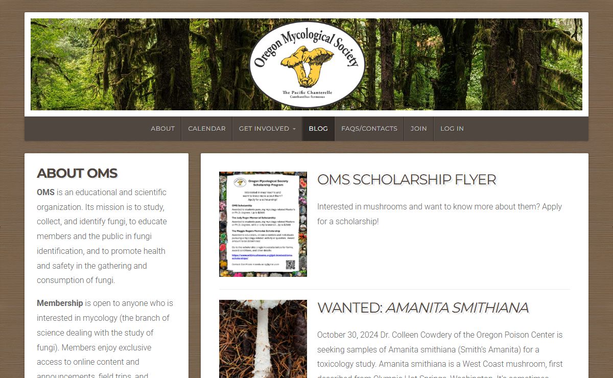 Oregon Mycological Society – A volunteer led group dedicated to the education of fungi.