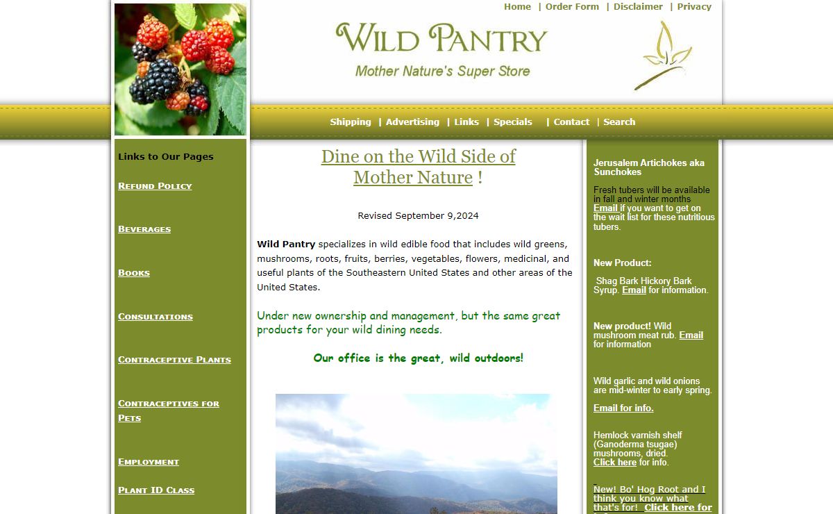 Wild Pantry - Mother Nature's Super Store Serving Wild Foraged Foods
