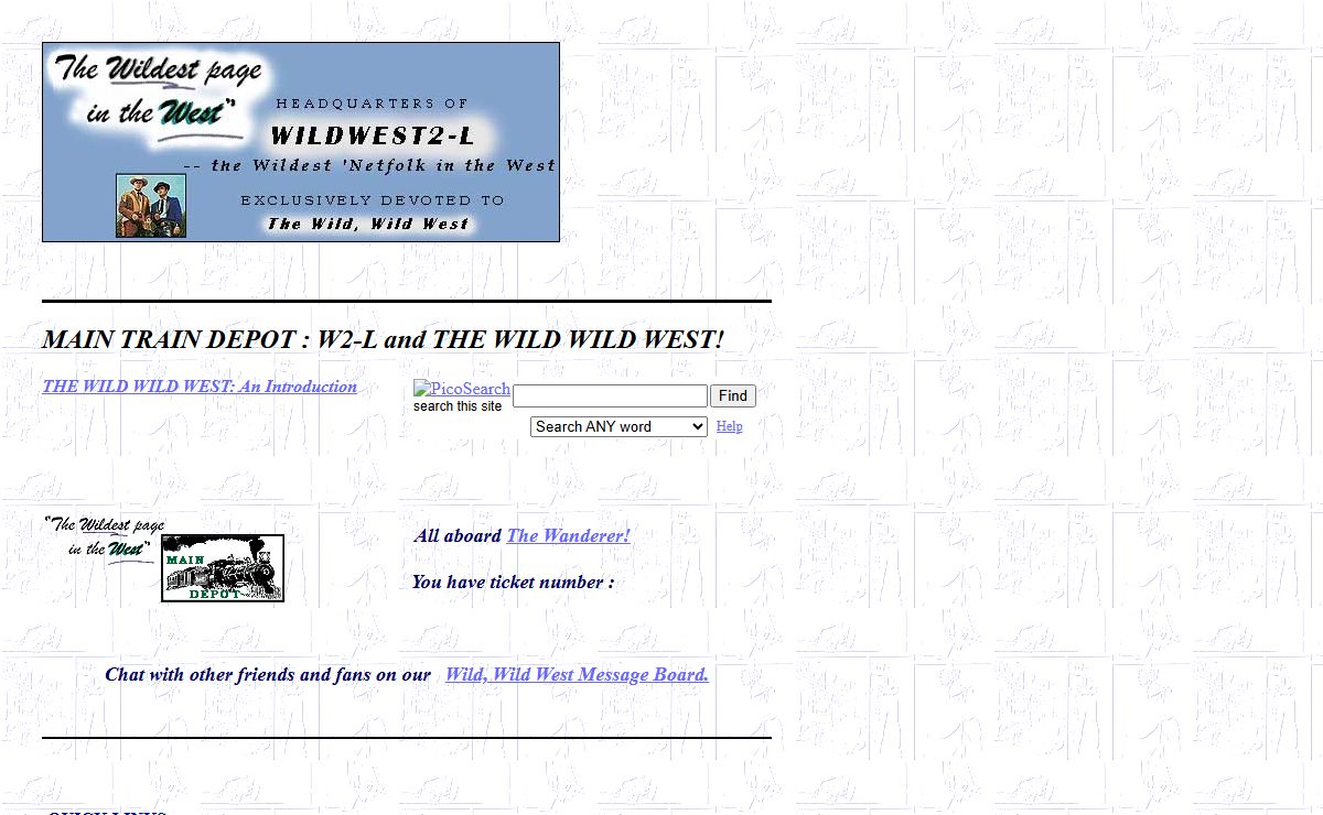 WILD WILD WEST : Wildest Page in the West -- All Aboard!