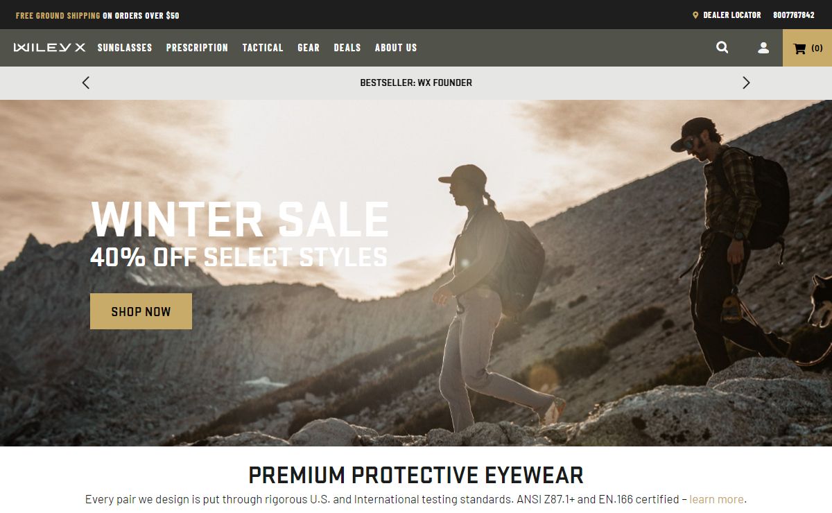 Wiley X Sunglasses and Safety Glasses - USA Online Store