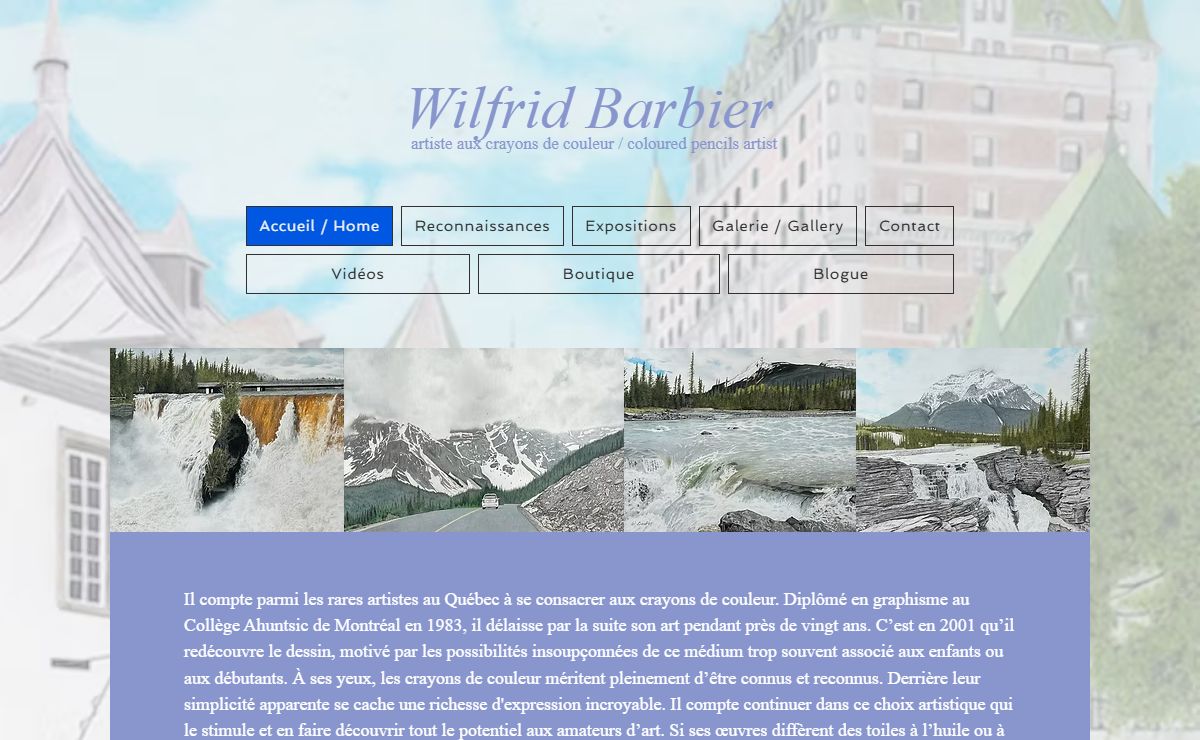 Wilfrid Barbier Artiste aux crayons de couleur, coloured pencil artist