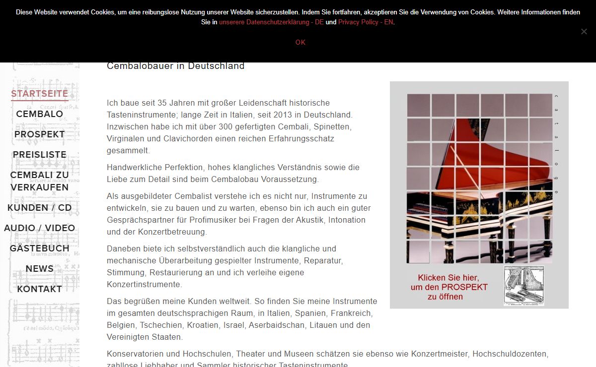 Cembali William Horn - Cembalobauer in Deutschland