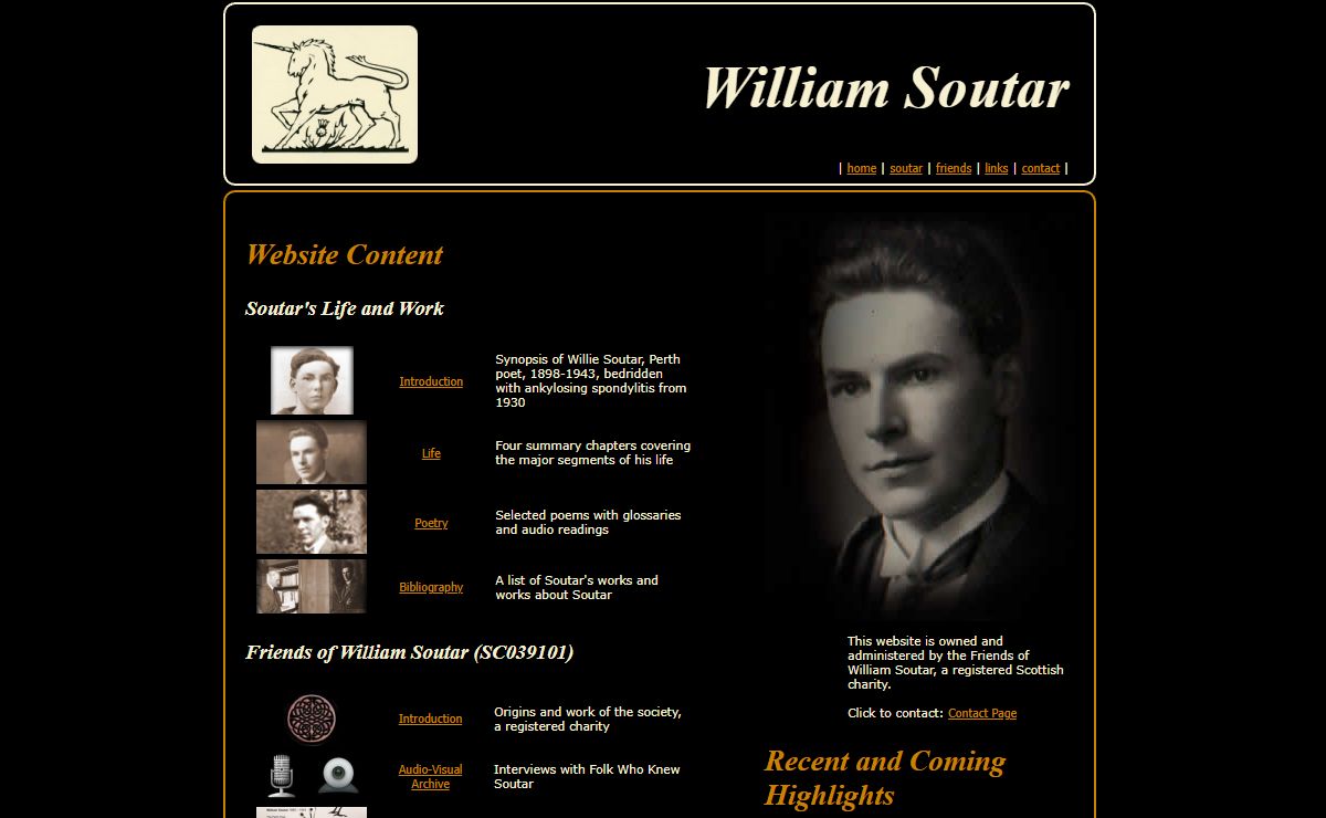 William Soutar Website