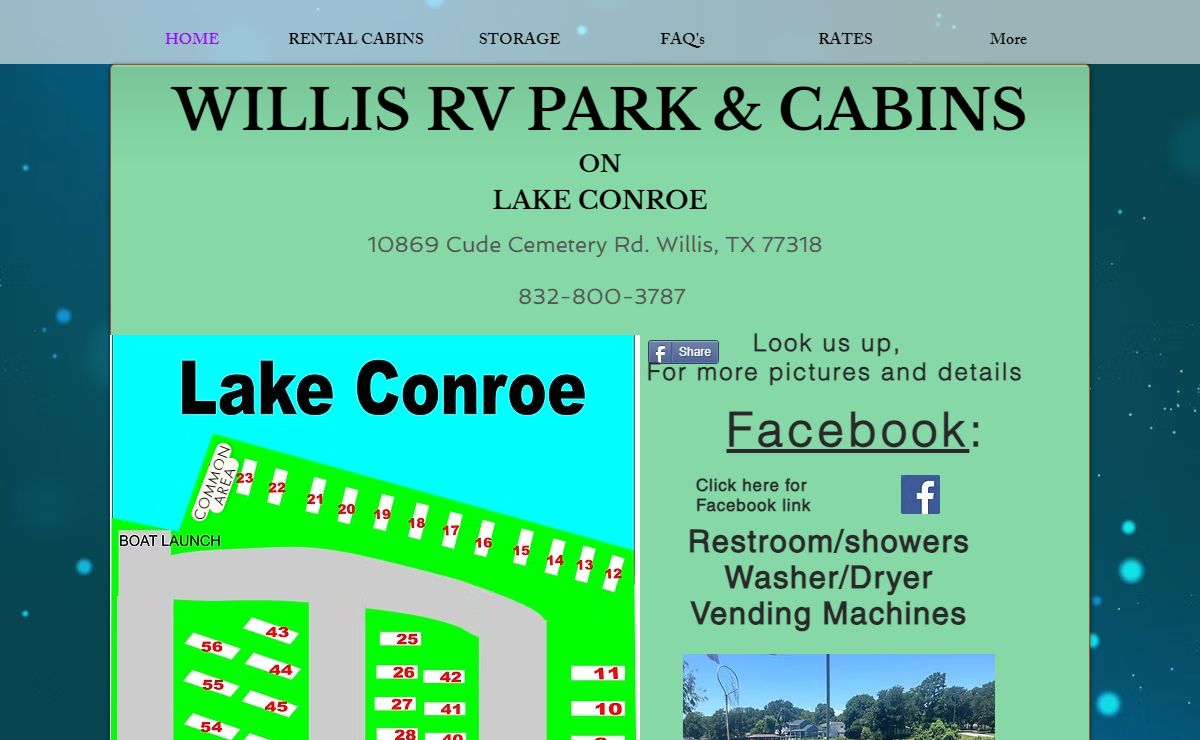 Willis RV Park Lake Conroe Storage