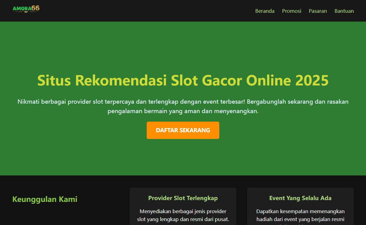 Amora66 | Situs Slot Gacor 2025 Terpercaya dengan RTP Tinggi