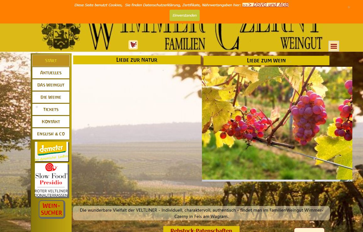 Weingut - WIMMER-CZERNY, Demeterhof in Fels am Wagram, Austria