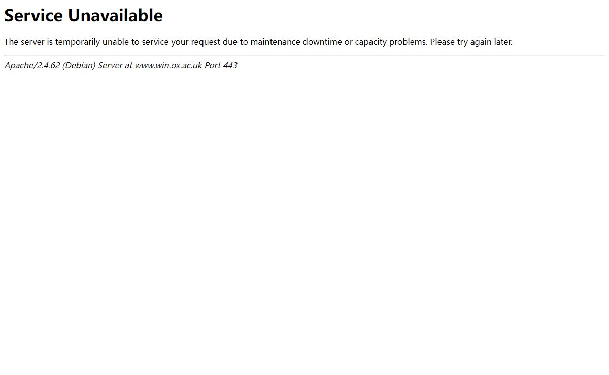 503 Service Unavailable