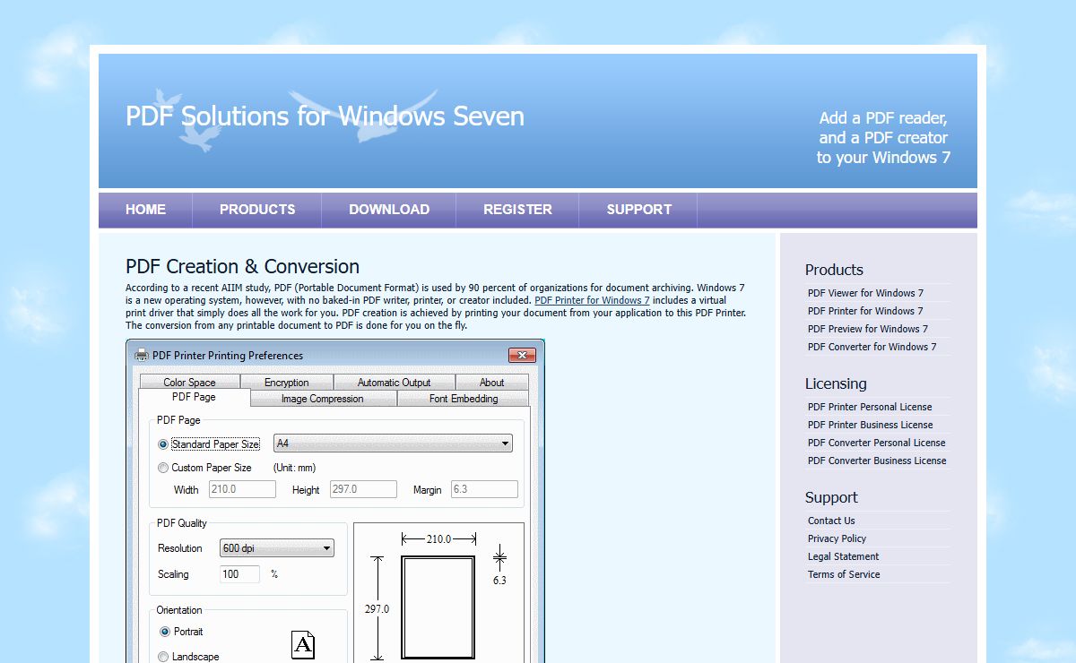 PDF Printer, PDF Converter, PDF Viewer for Windows Seven