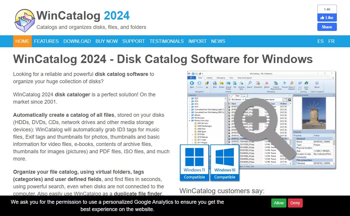 WinCatalog 2024 - Disk Catalog Software for Windows