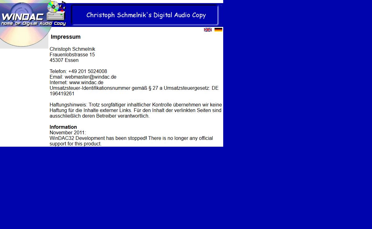 Windac - digital audio copy