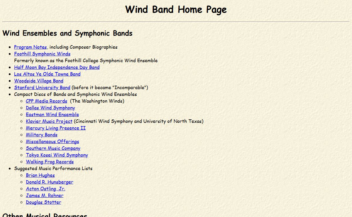 Wind Band Home Page