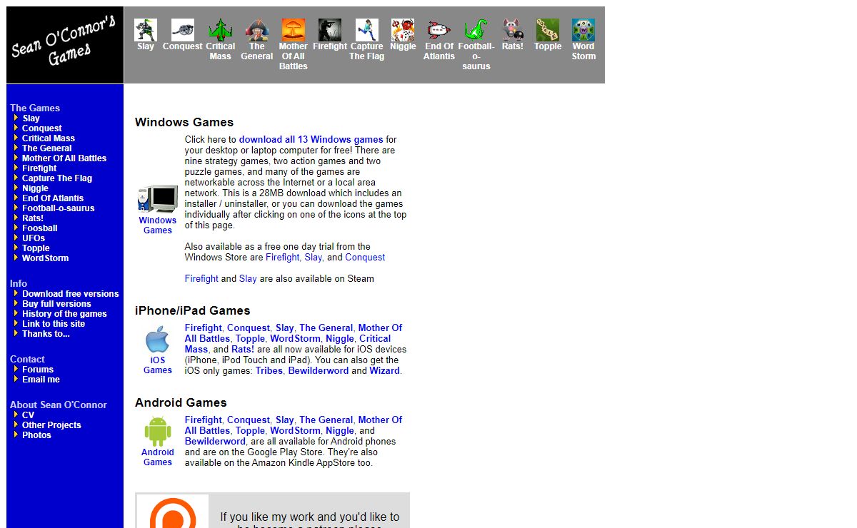 Windows Games by Sean O'Connor